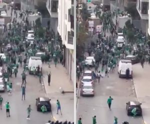 فيديو : توقيف مجموعة من جماهير الرجاء بعد أعمال شغب على هامش مباراة الحسنية