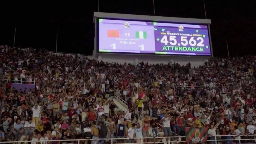 مباراة المغرب ضد نيجيريا تسجل أعلى حضور جماهير لكرة القدم النسوية  في تاريخ إفريقيا