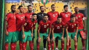 نهاية الشوط الأول من مباراة الكاميرون ضد المغرب بفوز المغرب بهدفين